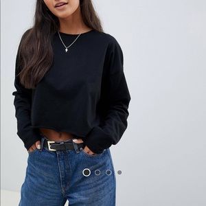 ASOS DESIGN crop boxy long sleeve t-shirt